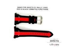 Authentic Invicta S1 Rally 13062 Black and Red Polyurethane 26mm Watch Band