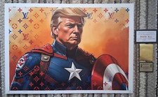 Death NYC Original Trump CAP AMERICA Limited Edition Art Print  34/100 With COA