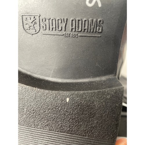 Stacy Adams men's ankle boots black leather side zip size 9 1/2 - Picture 7 of 8