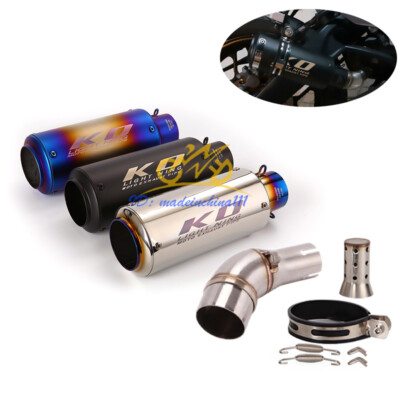 Motorcycle Mid Pipe Muffler Slip On 51mm Escape For Yamaha YZF R3 2015-2025 MT03