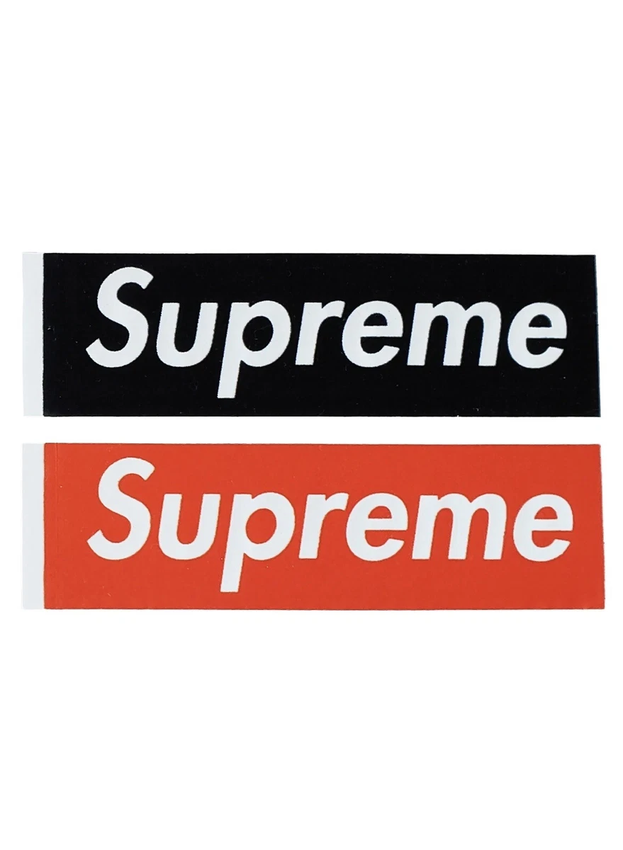 Supreme Black And Red Felt Box Logo Sticker Set SS17 2 Pack Rare SOLD OUT