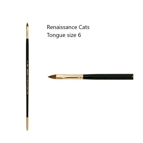 Silver Brush Renaissance series CATS TONGUE brushes for Oil