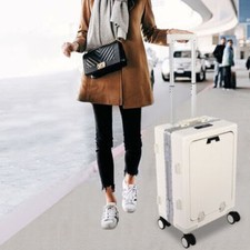 20" Boarding Case Boarding Suitcase Carry-On Luggage with USB Port & Cup Holder