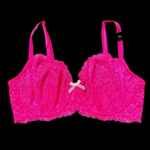 Reggiseno Victorias Secret Dream Angels Demi sfoderato Demi pizzo rosa 32D nuovo - Foto 6 di 7