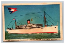 Vintage 1948 Postcard SS Talamanca Great White Fleet United Fruit Company
