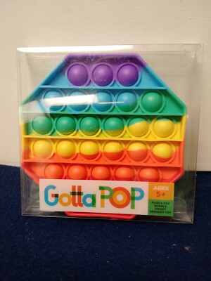 Gotta Pop Push & Pop Bubble Fidget 5 In Diameter Multicolor