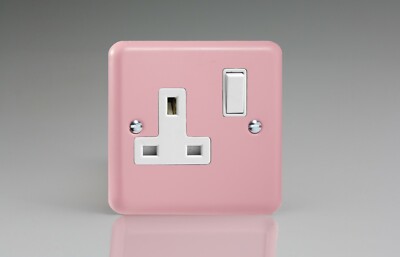 Varilight Lily Pastel Rose Pink Light Switch Socket Dimmer Toggle