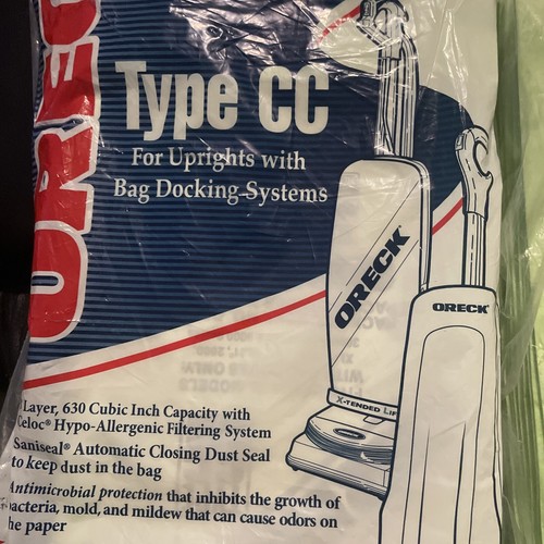 Oreck XL Type CC Vacuum Cleaner Bags CCPK8DW Bag Docking System OPENED