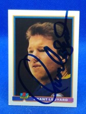 Grant Ledyard 1991-92 Bowman #40 PERSONAL AUTOGRAPH Buffalo Sabres
