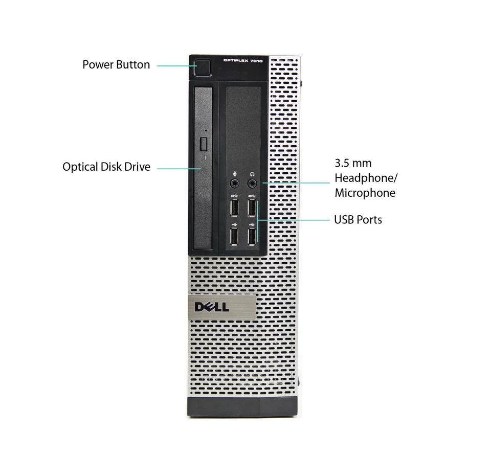 Windows 11 Dell OptiPlex 7010 SFF Intel Core i7 32GB RAM 1TB SSD WiFi Desktop PC - Image 2 of 4