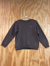 Columbia Youth Long Sleeve Crew Neck Pullover Casual Solid Brown Size M