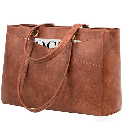 LOVEVOOK Laptop Bag for Women 15.6 Inch Tote Bags Waterproof Leather Briefcas...