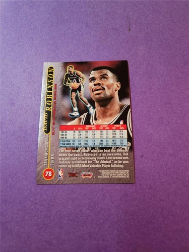 1996-97 STADIUM CLUB MATRIX #78 DAVID ROBINSON SAN ANTONIO SPURS - Bild 2 von 2