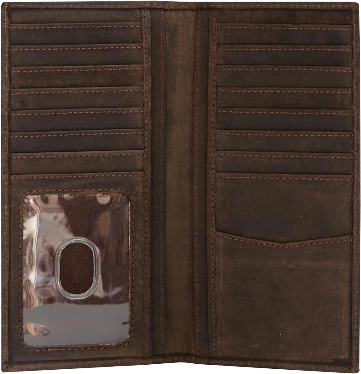 Long Wallets for Men REAL Leather Rodeo Wallet Thin Wallet Slim Wallet RFID Bl