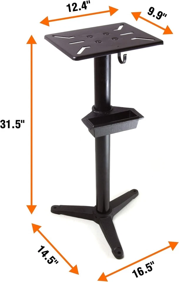 WEN 4288T Cast Iron Bench Grinder Pedestal Stand with Water Pot - Image 2 of 4