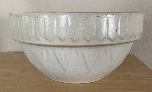 Antique Mixing Bowl 10.25” x 5.25” tall Farmhouse Primitive Country Clay City - Picture 2 of 20