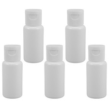 5 Pcs Flip Cap Plastic Bottles 20 Ml Refillable For Travel Cosmetic Liquids