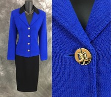 BEAUTIFUL St John collection jacket knit blue...