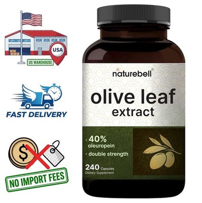 Olive Leaf Extract 40% Oleuropein 240 Capsules, Natural Polyphenols & Flavonoids