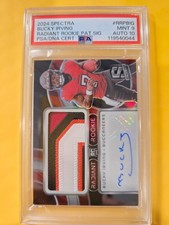 2024 Panini Spectra - Radiant Rookie Patch Signatures Bucky Irving #RRP-BIG /99