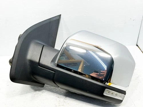 2015-2018 FORD F150 LEFT DRIVER SIDE VIEW DOOR MIRROR W/BLIND SPOT CHROME OEM