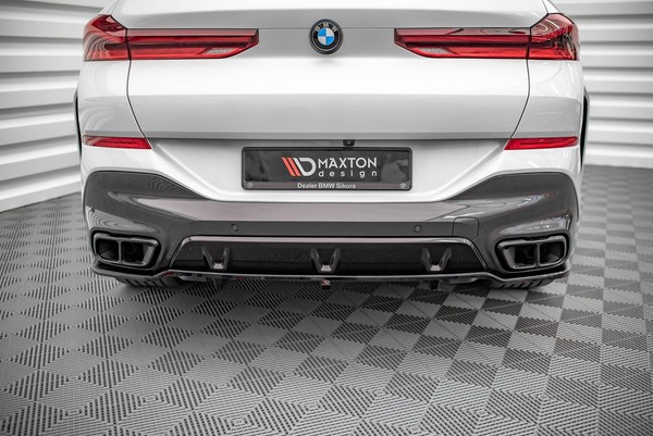 Maxton Design Diffusor Heckansatz V.1 Passend FüR BMW X6 M-Paket G06 Schwarz Hoc-image