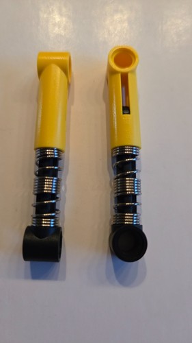 2 Stoßdämpfer LEGO Federbeine 6.5 L sehr harte Feder gelb / 731c04 76537 TOP