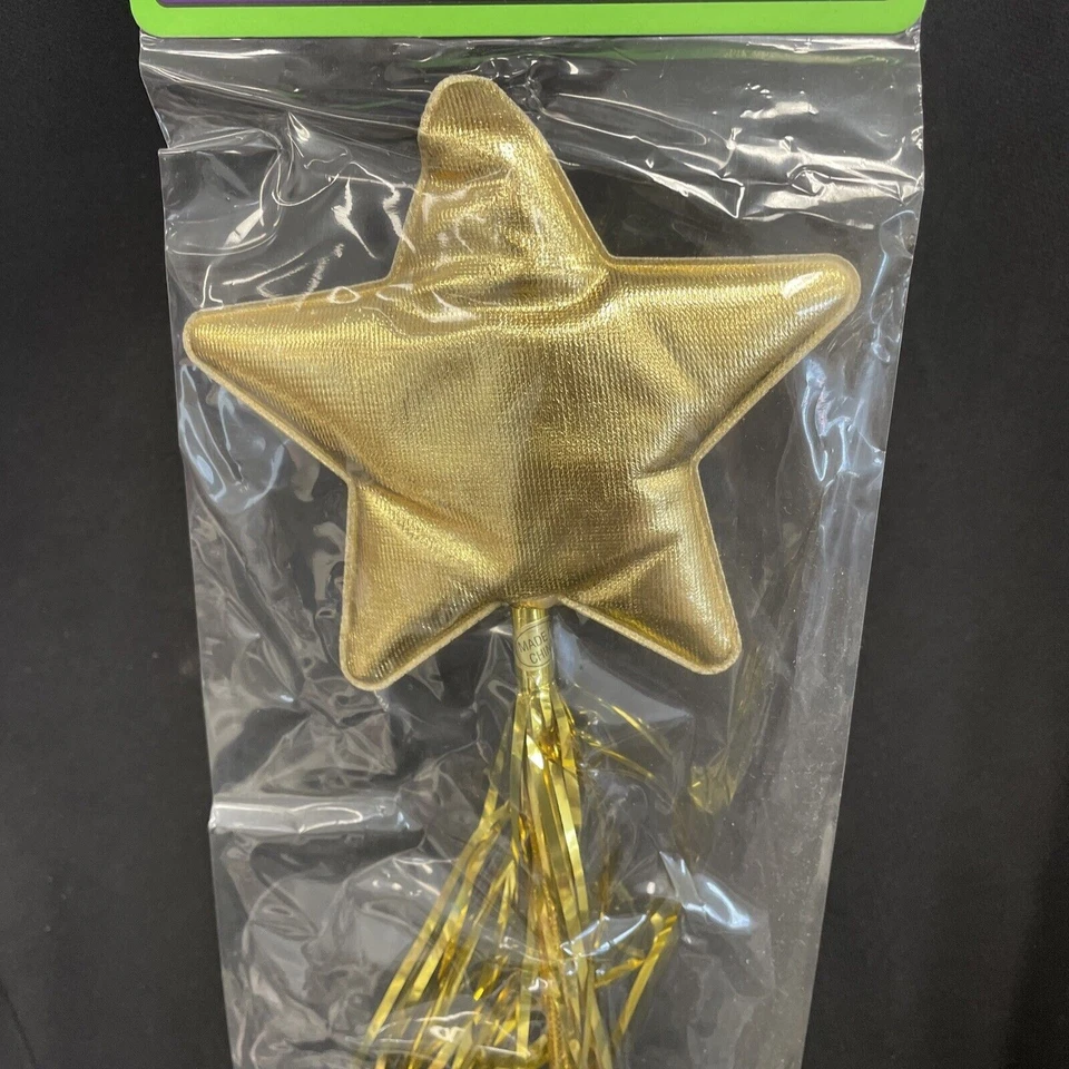 Accesorio de disfraz de varita dorada estrella ángel princesa de Navidad Foto 2 de 4