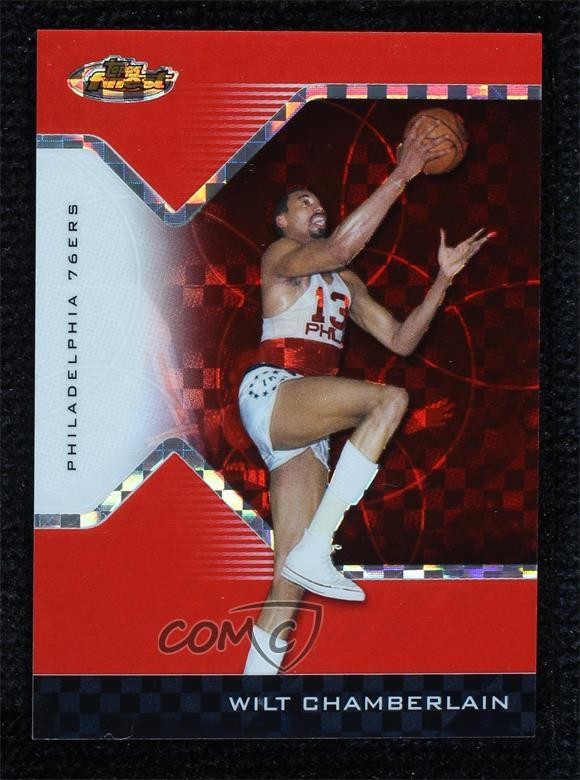 2004-05 Topps Finest Red X-Fractor 65/99 Wilt Chamberlain #146 HOF 06pp