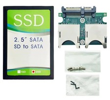 SD /TF micro-SD to 2.5" SATA 15PIN 7PIN converter adapter with Enclosure case