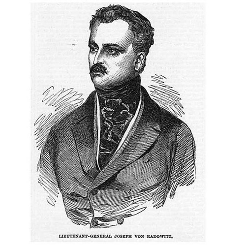 Lieutenant General Joseph Von Radowitz Prussian Statesman - Antique Print 1850