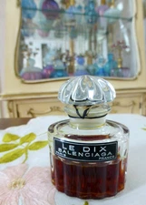 VTG 1950s CORDED/SEALED Balenciaga LE DIX Extrait Parfum 1 Oz 30ml Splash