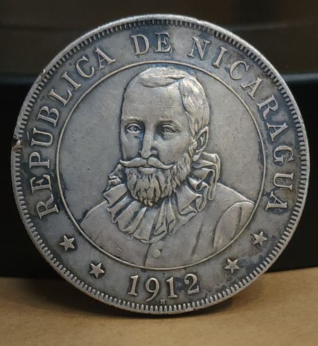 1912 H Nicaragua Silver Cordoba