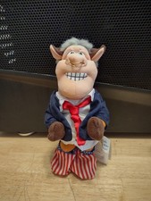 BULL CLINTON plush Famous Meanies beanbag toy 1998 President Bill Clinton
