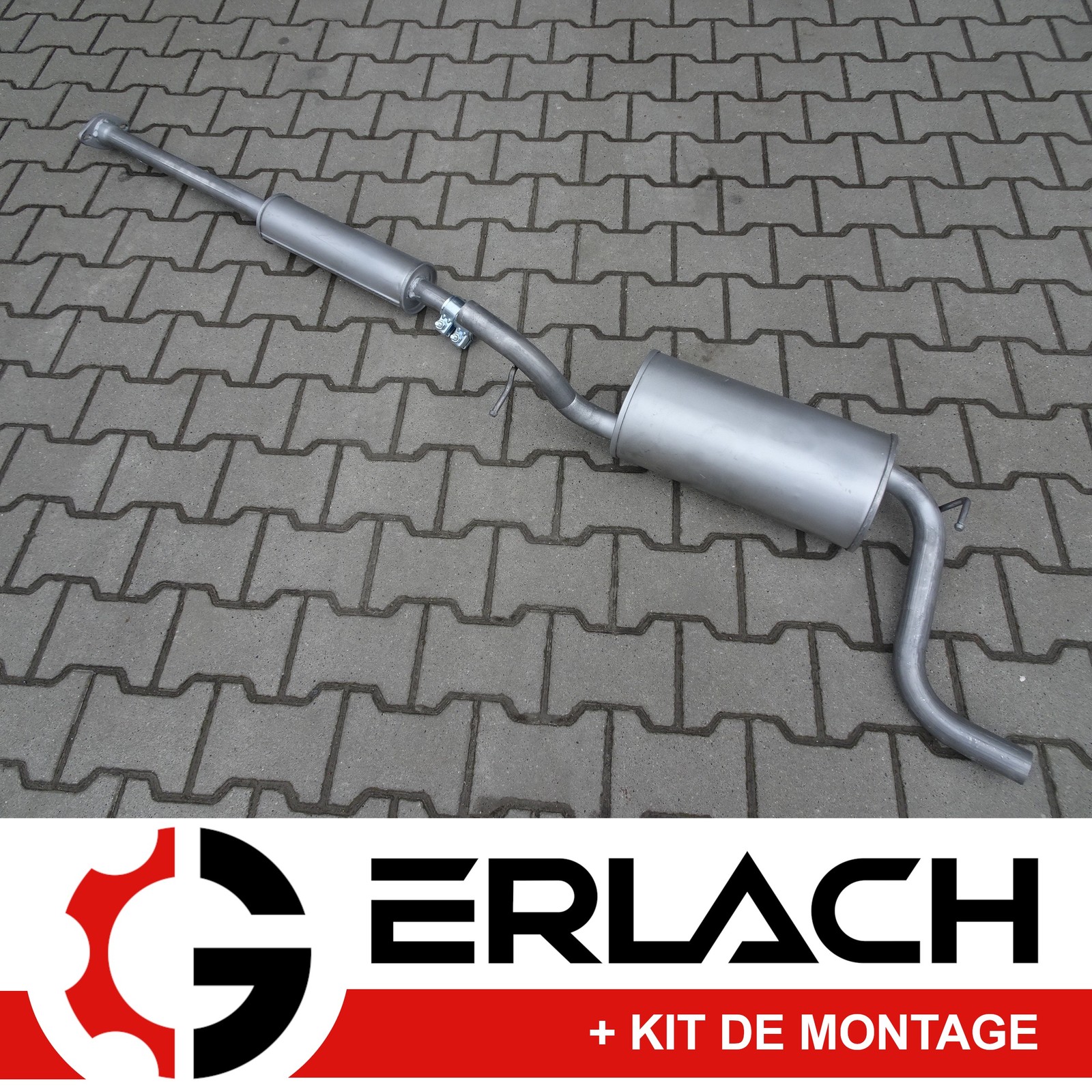 Silencieux intermédiaire pour Mazda 3 1.3 et 1.6 essence d'échappement
