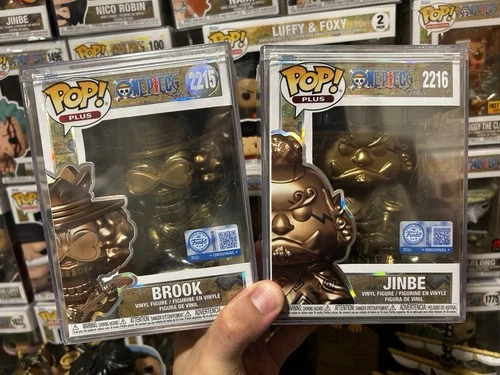 BUNDLE One Piece Brook & Jinbe Bronze Funko Pop! #2215 #2216 SEALED***