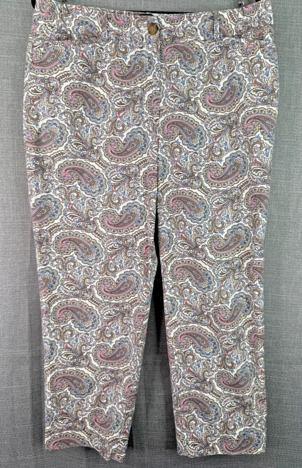 Pantalones cortos Talbot's Perfect para mujer talla 12 rosa tostado estampado cachemira Foto 2 de 4