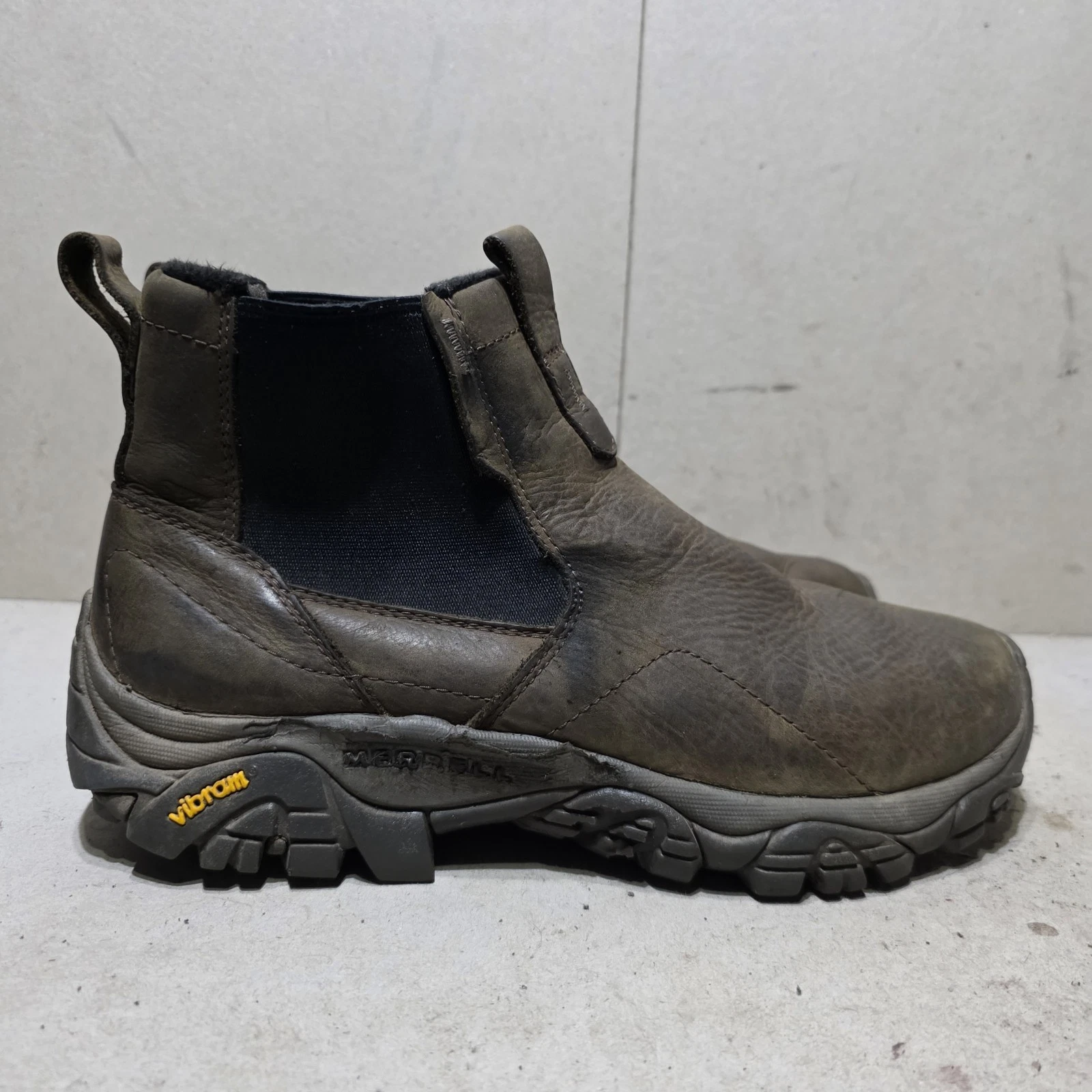 MERRELL MOAB AFVENTURE MEN'S LEATHER CHELSEA CAMPING BOOTS BROWN UK7 EU41