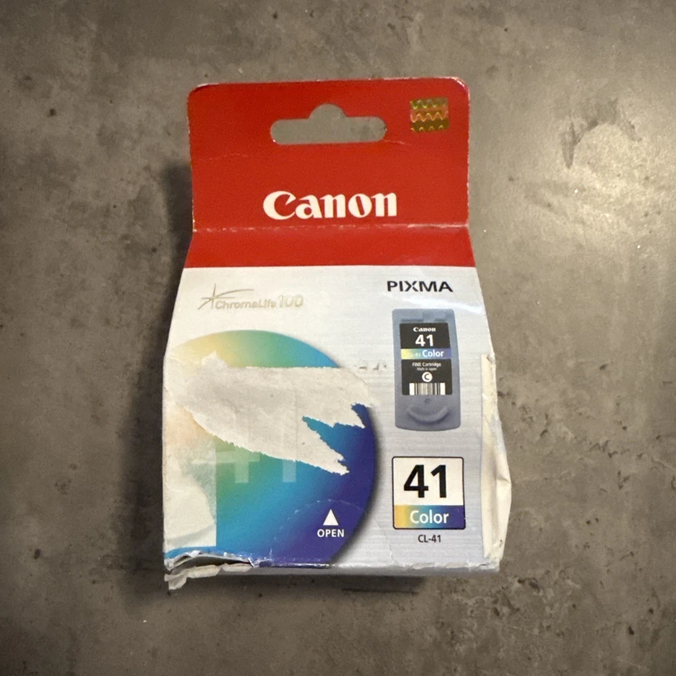 Genuine Canon CL-41 Color Combination Ink Cartridge ChromaLife100 Pixma Lot Of 2 - Image 3 of 4