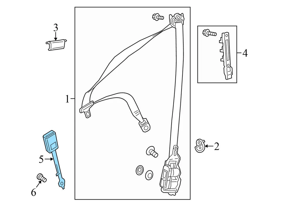 2016-2017 MERCEDES-BENZ B250E — пряжка/приемник переднего ремня безопасности 2468600900 - Изображение 3 из 4