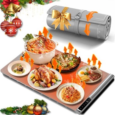 Food Warming Mat | Max Temp 248 ,Warming Tray with Timer and 8-Level Adjustab...