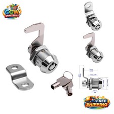 Easy Install 5/8 Inch Tubular Cam Lock - Keyed Alike  Weather-Resistant Finish