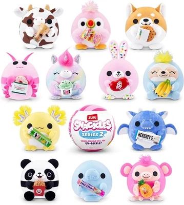 ZURU Snackles Kuscheltier mit Snack-Marken (Überraschung), Serie 2.5 - Plüsch 14 cm