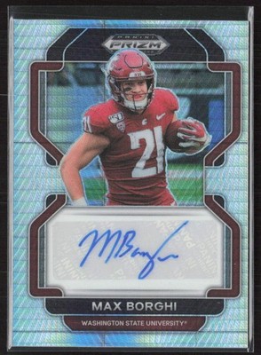 2023 Panini Prizm Draft #RA-MBO Max Borghi Auto Autographs Hyper (C1)