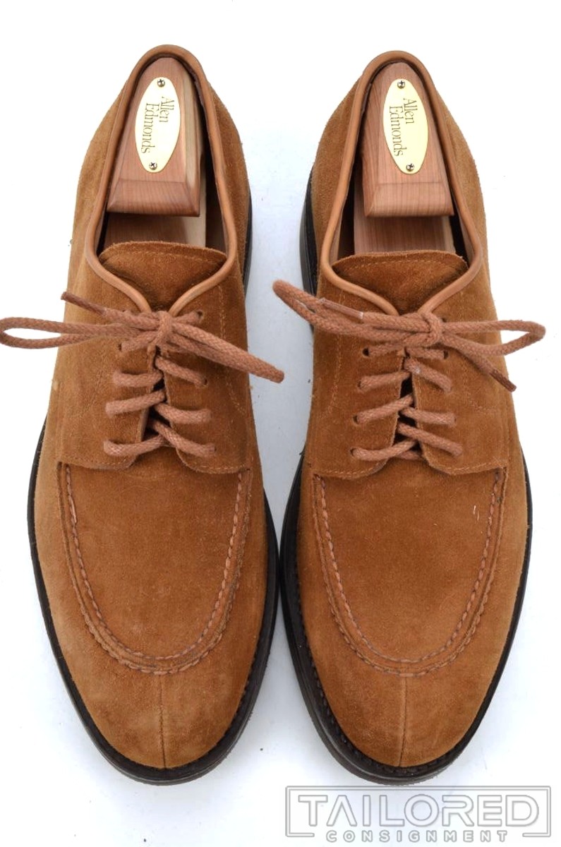 JOHN LOBB Rydal Solid Brown Suede Split Toe Oxfor… - image 6