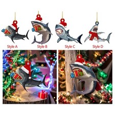 Christmas Tree Hanging Decorations, Cute Shark Pendant Decoration Hanging
