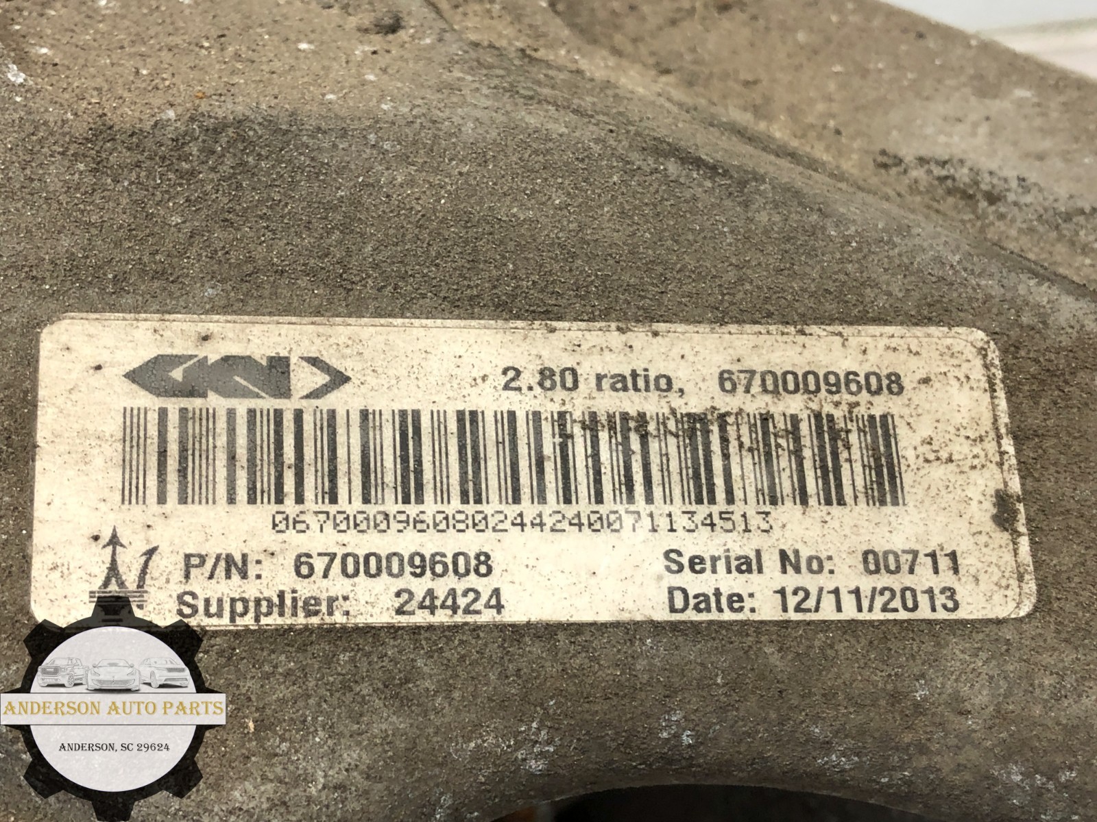 2014-2021 MASERATI GHIBLI AWD REAR DIFFERENTIAL AXLE CARRIER OEM