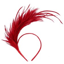 1920s Feathers Fascinator Headband 50s Prom Queen Headpiece for Women Cocktai...