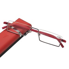 2Pc Men Women Anti-Blue-Light Reading Glasses Square Frame Retro Fashion Glasses