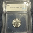 1958 Silver Roosevelt Dime ICG Brilliant Unc